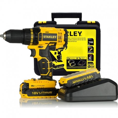 Шуруповерт аккумуляторный Li-Ion 18V/1.5A STANLEY SCD20S2K