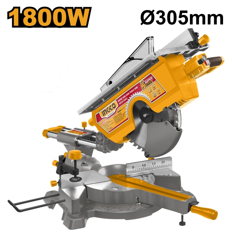 Торцовочная и настольная пила INDUSTRIAL INGCO 1800W 305*30mm...