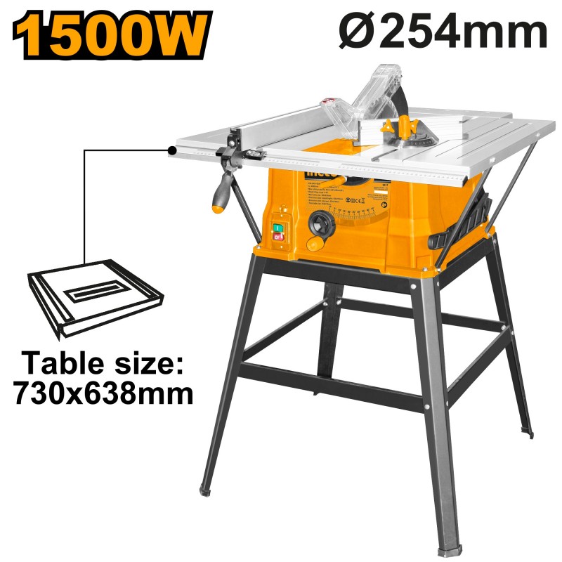 Циркулярный станок 1500Вт 254мм INGCO TS15007
