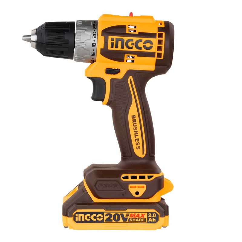 Aккумуляторный  шуруповёрт 2*2Ah  52N.m INGCO CDLI20453