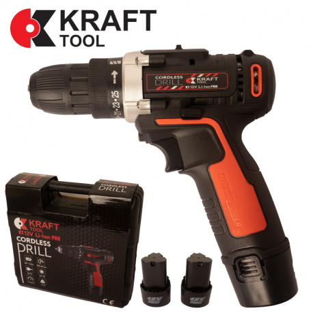 Шуруповёрт аккумуляторный KraftTool KT12V PRO Li-Ion