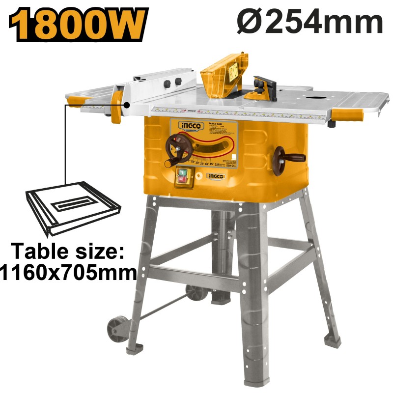 Циркулярная пила настольная INGCO 1800W 254mm TS180028